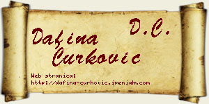 Dafina Ćurković vizit kartica